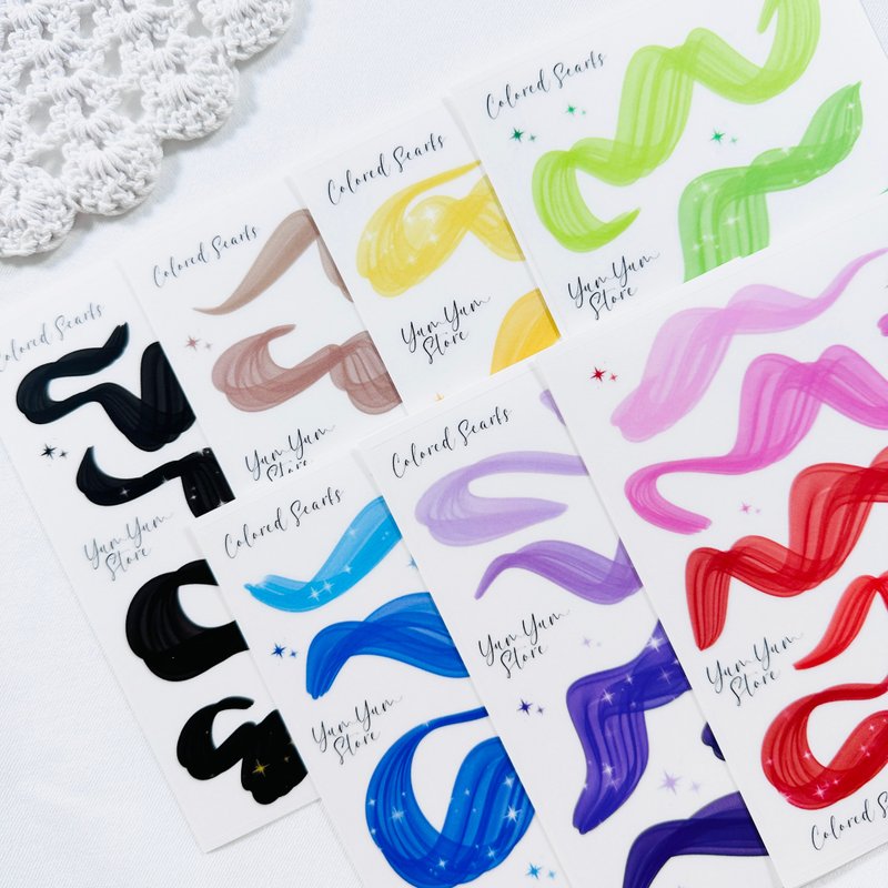 See-through scarf Pet Stickers - 貼紙 - 其他材質 