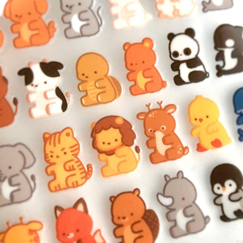 Jelly animal Sticker - 貼紙 - 防水材質 