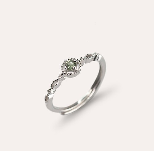 安的珠寶 AND Jewel AND 綠剛玉 綠色 圓形 3mm 戒指 蛻變系列 Corolla 天然寶石