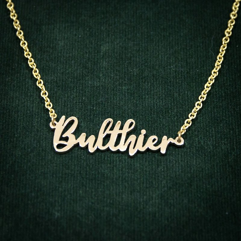 Made to order - Customize name necklace hand writhing style - 項鍊 - 銅/黃銅 銀色
