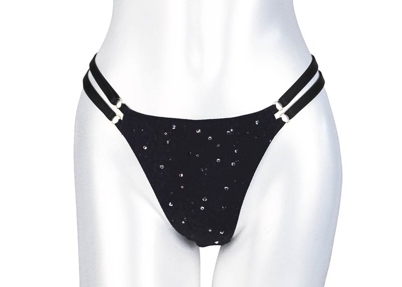 Galaxy Thong Black - 女內衣褲 - 其他材質 黑色