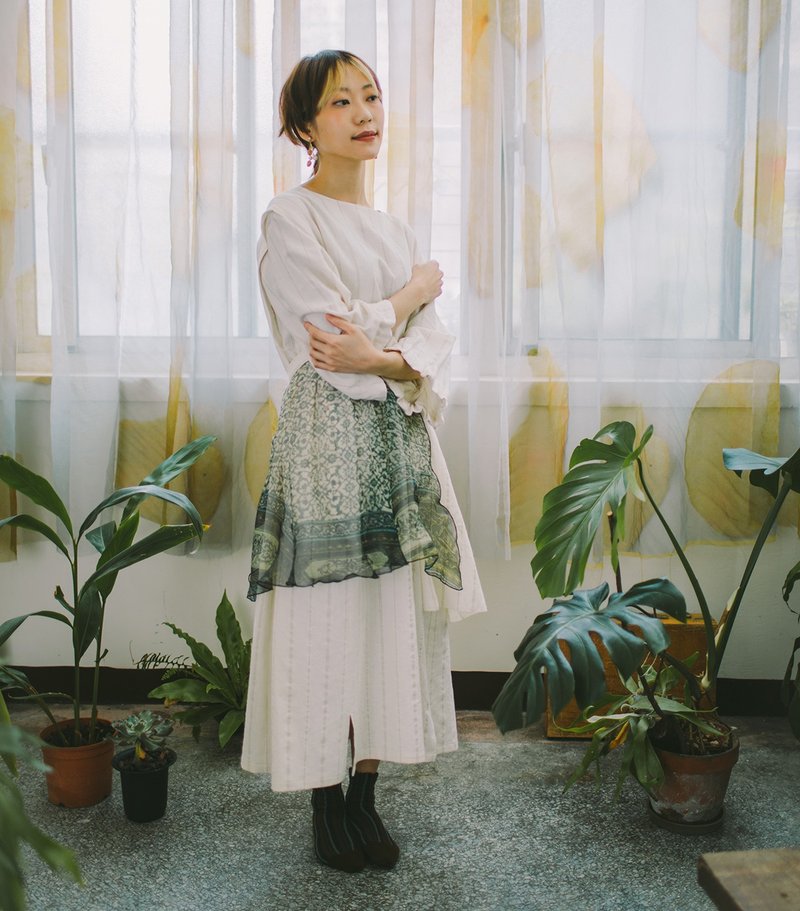 Haguro _ Hui | Dress | Coat - One Piece Dresses - Cotton & Hemp White