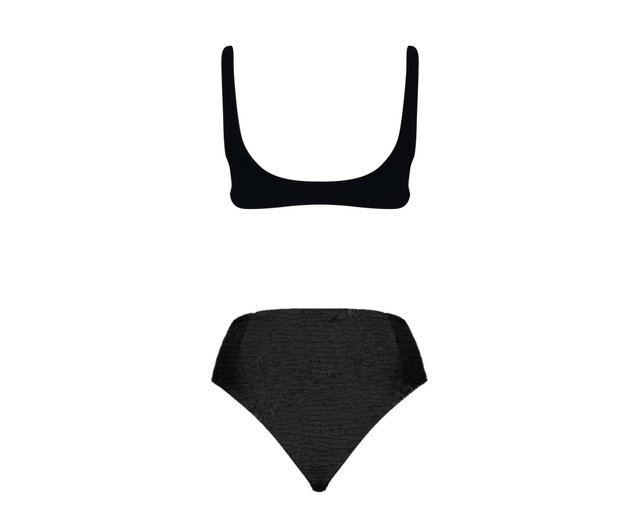Bijoux Noir | 洗練されたブラックのリング装飾ハイウエスト