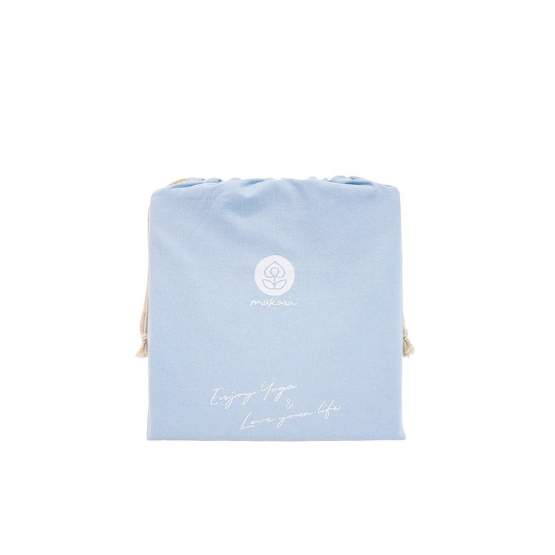 【ムカサ】折りたたみヨガマット ビームポケット（四角） - 沈殿ブルー - MUK- ブルー - エクササイズグッズ - その他の素材 ブルー