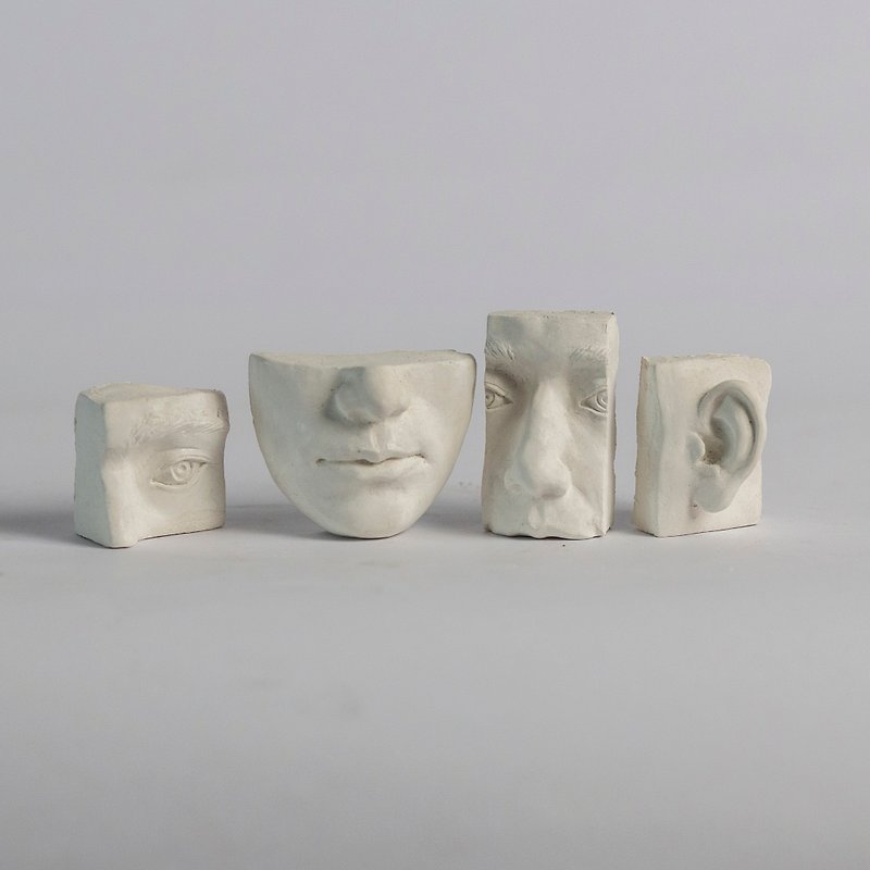 Small plaster models of partial facial features, not ordinary plaster statues on the market, all hand-made with original proof - Stuffed Dolls & Figurines - Other Materials 