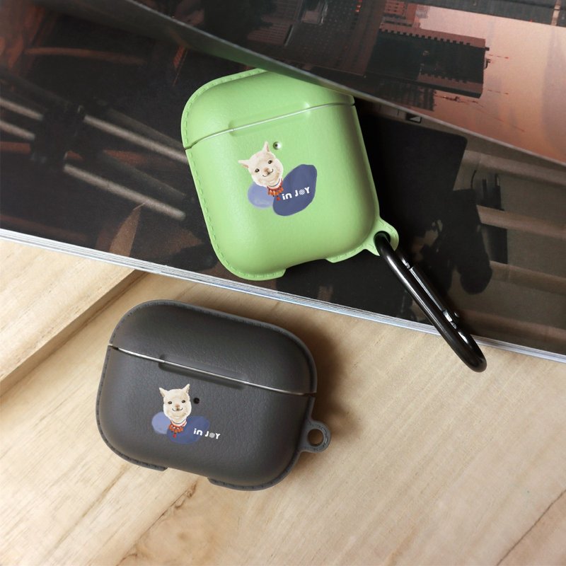 AirPods / AirPods Pro 自由自在草泥馬 保護套 TPU收納盒 附掛勾 - AirPods/耳機保護套 - 塑膠 綠色