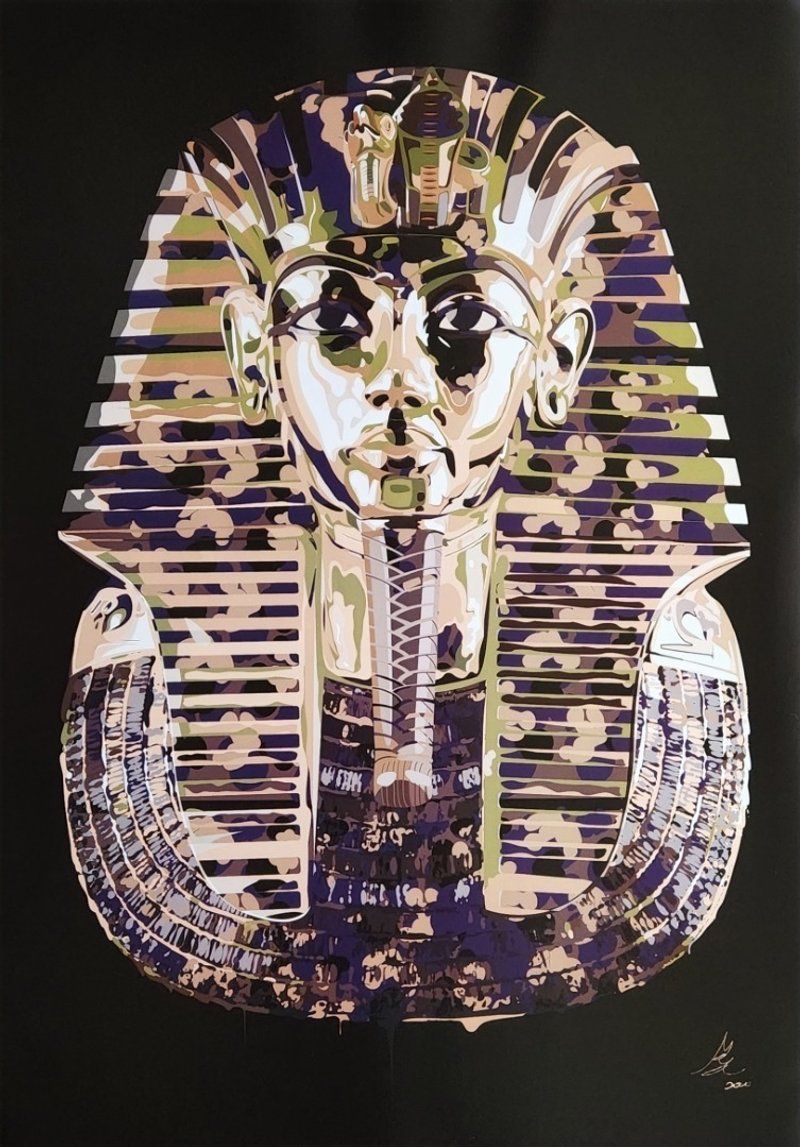 3色迷彩老王大型海報-NOELC畫作複製品-極限量珍藏版 - 海報/掛畫/掛布 - 紙 藍色