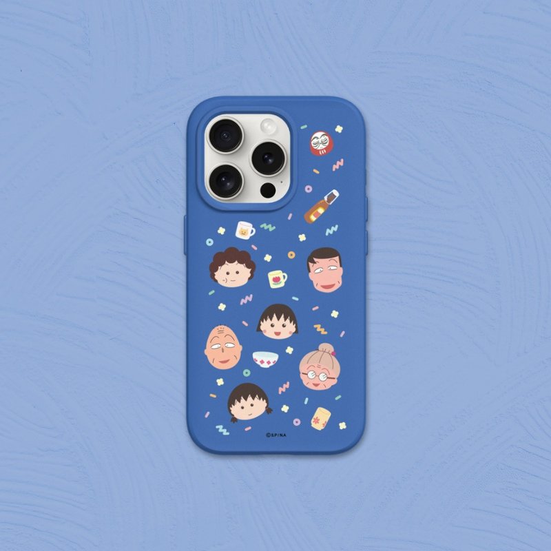 SolidSuit anti-fall back cover mobile phone case∣Chibi Maruko-chan/Family Daily for iPhone - Phone Cases - Plastic Multicolor