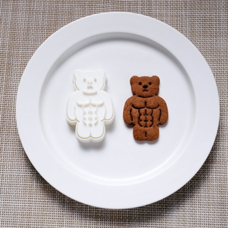 Muscular bear (cookie cutter/cookie mold) - เครื่องครัว - ไม้ 