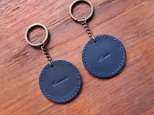 港產皮革｜Leatherism Handmade Products 經典圓形匙扣 皮革材料包 好好縫 鎖匙扣 義大利皮 植鞣 皮革DIY
