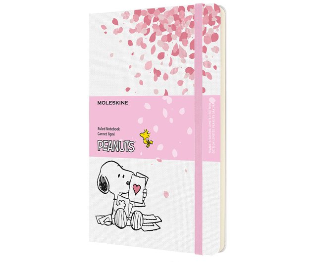 モレスキンスヌーピーサクラ限定ノート/ホワイト/ L字型横線 - ショップ MOLESKINE ノート・手帳 - Pinkoi