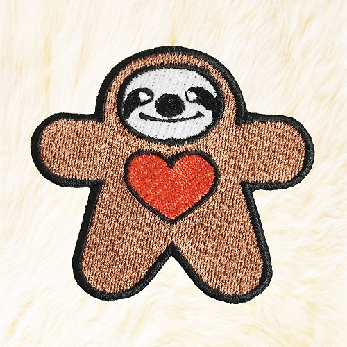 24PlanetsStudio Sloth Doll Heart Iron on Patch Buy 3 Get 1 Free