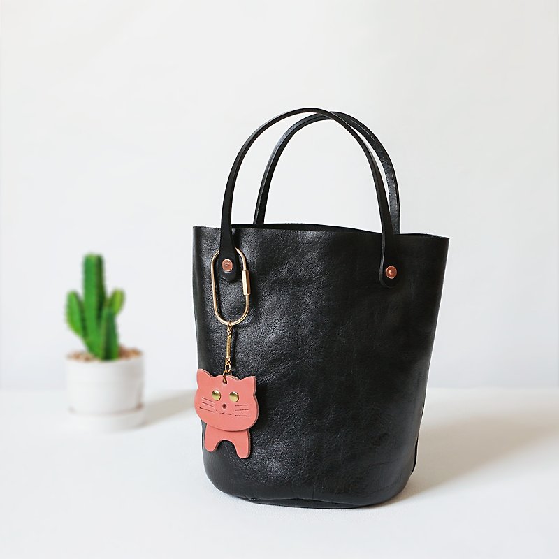 Luxury cowhide crossbody shoulder bag 2Way bag black with pouch bag - Messenger Bags & Sling Bags - Genuine Leather Black