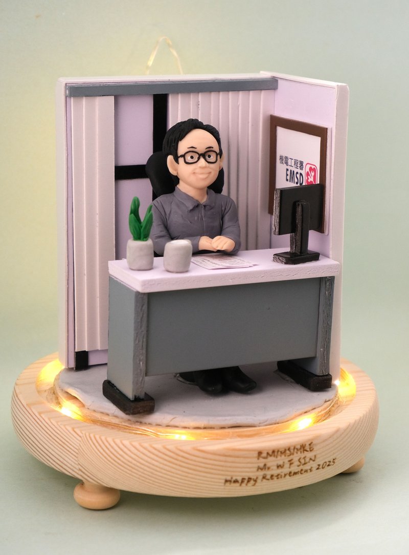 榮休記念小禮品, 可客製名字.提供相片客製人物造型 (各行各業) - 擺飾/家飾品 - 黏土 