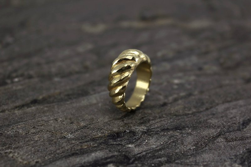 No.022 ANTELOPE HORNS RING Lake antelope horn ring - Bronze - General Rings - Other Metals Gold
