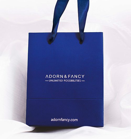 ADORN & FANCY 【禮物包裝加購】燙銀撞色手提袋+包裝盒 精美包裝母親節禮物