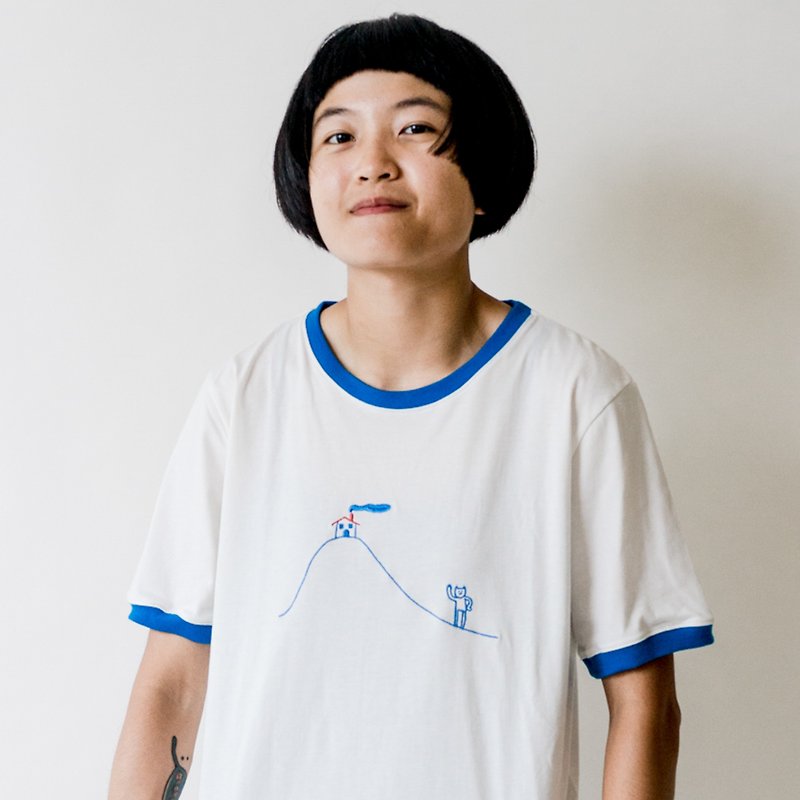Hiking cat / T-shirt - Unisex Hoodies & T-Shirts - Cotton & Hemp White