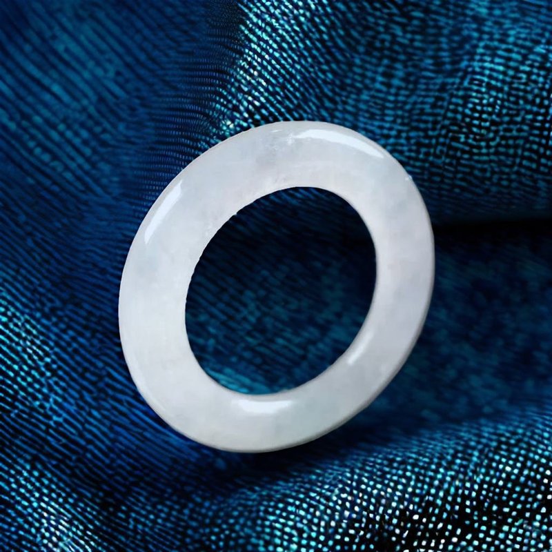 冰種翡翠戒指戒圈 | 國際8圍 | 天然緬甸玉翡翠A貨 | 送禮 - 戒指 - 玉石 透明