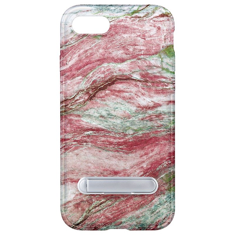 粉紅雲石 隱藏磁石支架 iPhone X 8 7 6 plus 手機殼 手機套 case - 手機殼/手機套 - 塑膠 白色