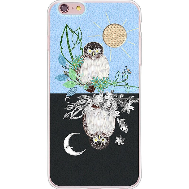 New Year designers - [] day and night owl - Yi Dai Xuan -TPU phone shell "iPhone / Samsung / HTC / LG / Sony / millet" - Phone Cases - Silicone Blue