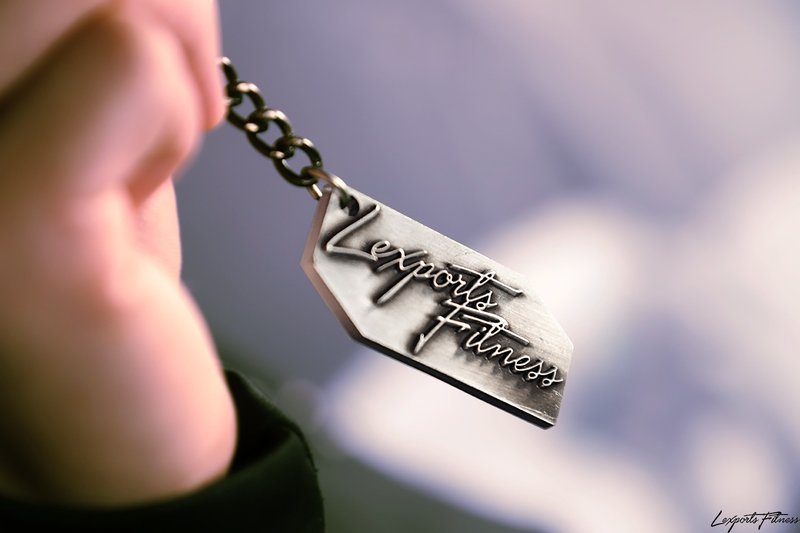 Inspiring metal texture key ring - ที่ห้อยกุญแจ - โลหะ สีเทา