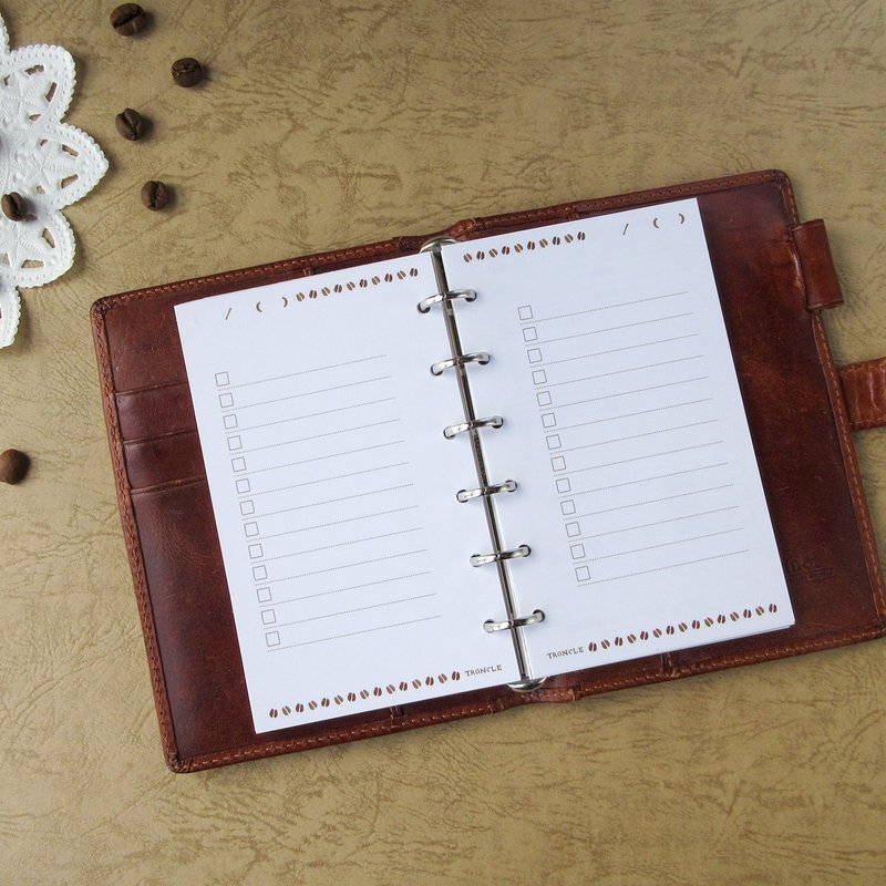 System planner refill mini size 6 / checklist refill - สมุดบันทึก/สมุดปฏิทิน - กระดาษ 