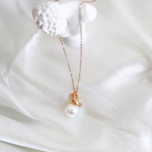 PHOEBE JEWELRY 可愛典雅貓咪珍珠項鍊
