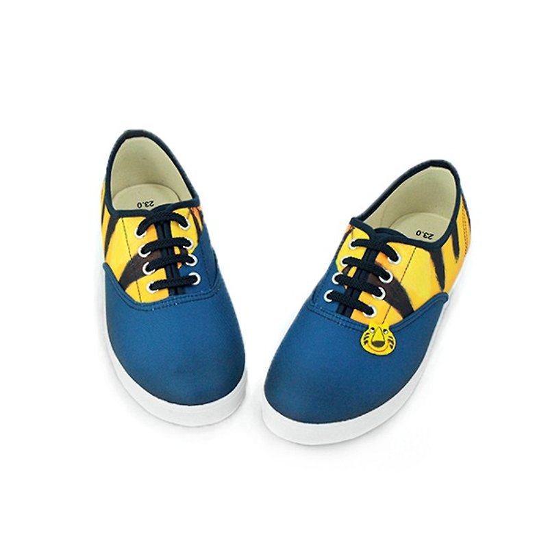 親子企鵝鞋 – 深藍沒牙老虎 女鞋(大人款) - 女休閒鞋/帆布鞋 - 其他材質 藍色
