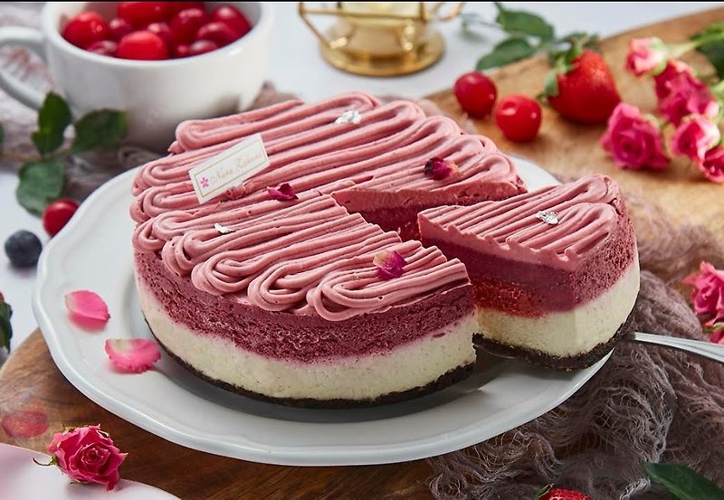 莓果重乳酪蛋糕 6吋 乳酪蛋糕 - 蛋糕/甜點 - 其他材質 粉紅色