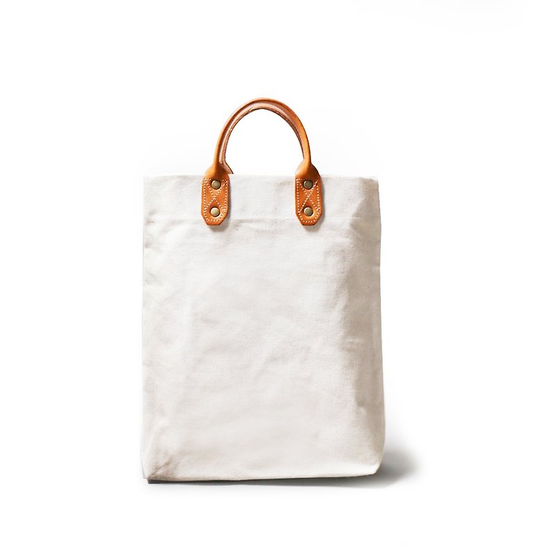 點子包【icleaXbag】帆布購物袋 手提袋 收納包 米色/軍綠色 DG26 - 手提包/手提袋 - 其他材質 