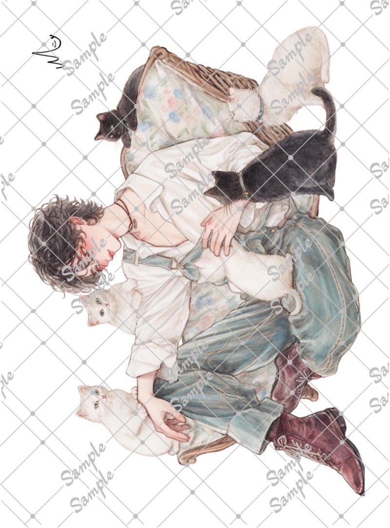 オリジナル人物ステッカー8月新作 - 貼紙 - 紙 