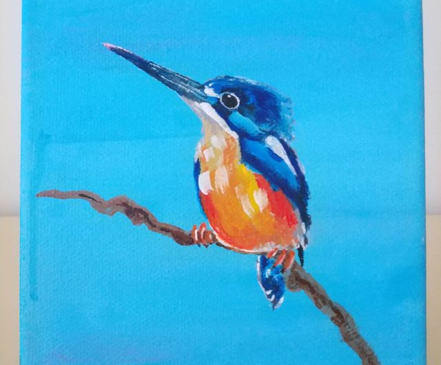カワセミ（油絵）サイズ＝F6