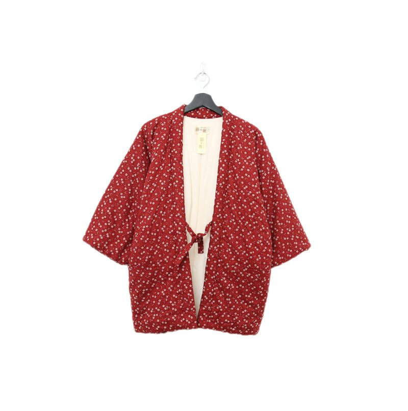 Back to Green-日本帶回袢天pt-20紅底 櫻花滿版 /vintage - 睡衣/居家服 - 棉．麻 