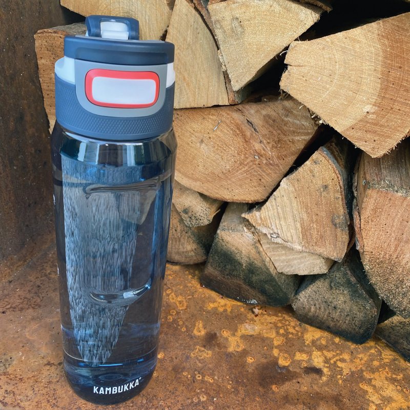 Kambukka - Elton 3 in 1 Snap Clean Water Bottle (Tritan) 33oz (1000ml)- Graphite - กระติกน้ำ - พลาสติก สีน้ำเงิน