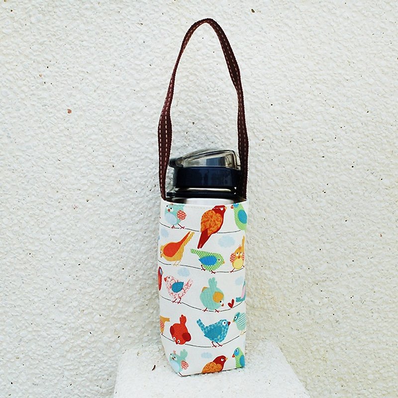 彩色鳥水壺袋/剩1 - 杯袋/飲料提袋 - 棉．麻 多色