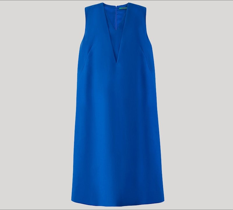 New Chinese retro Chinese style wool sleeveless dress/dress - One Piece Dresses - Wool Blue