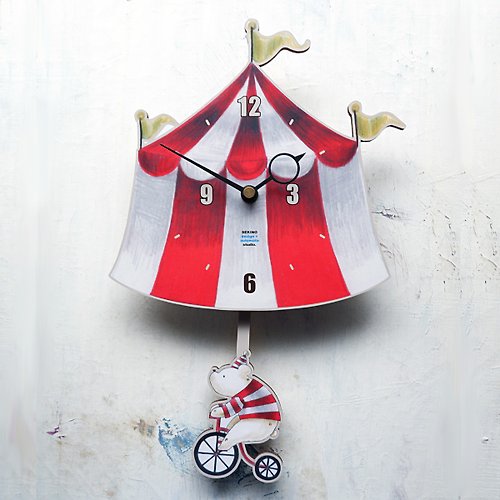 関野絡繰堂 SB-2 Circus & polar bear (red-and-white stripe) - Pendulum c