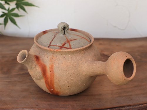 備前焼　急須 備前焼 急須・ひだすき k1-077 - ショップ 宗兵衛窯 急須・ティー