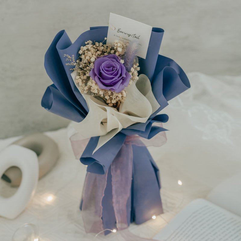 /小型永生花束/ URSULA 神秘紫 永生花 情人節快樂 生日禮物 - 乾燥花/永生花 - 植物．花 紫色