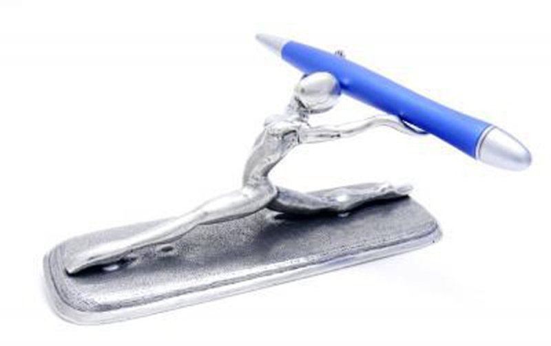 ◤Hand Made Pewter Pen Holder- Dancer - Pen & Pencil Holders - Other Metals 