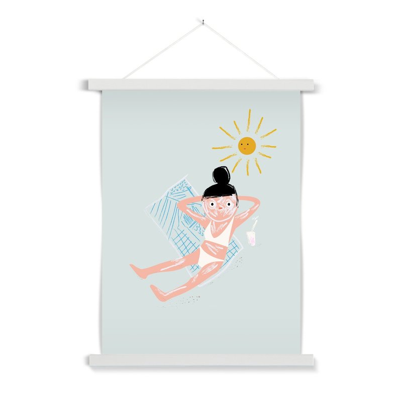 Bonbies 自家設計藝術微噴打印海報掛架 | Chilling At The Beach - 海報/掛畫/掛布 - 紙 