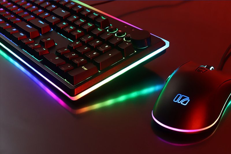 irocks K71M RGB backlit wired mechanical keyboard Jiadalong axis black phonetic version - Computer Accessories - Other Materials 