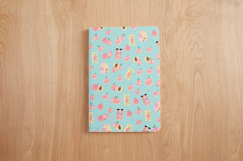 Large Notebook : Peachful - 筆記本/手帳 - 紙 綠色