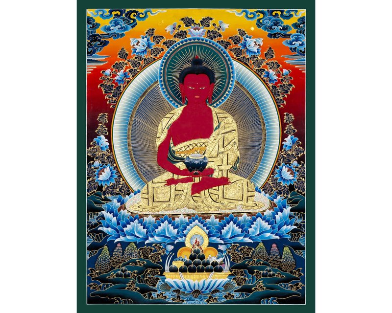 阿彌陀佛唐卡傑作  西藏藝術為靈魂帶來和諧 - 海報/掛畫/掛布 - 其他材質 多色