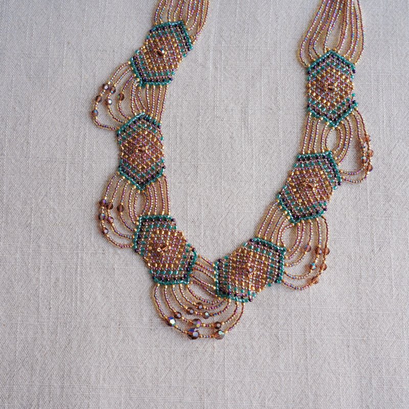 Classical beaded vintage antique necklace 60s 70s - Necklaces - Pearl Multicolor