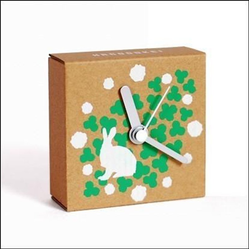 HACODOKEI/Rbbit/Green - Clocks - Paper Green