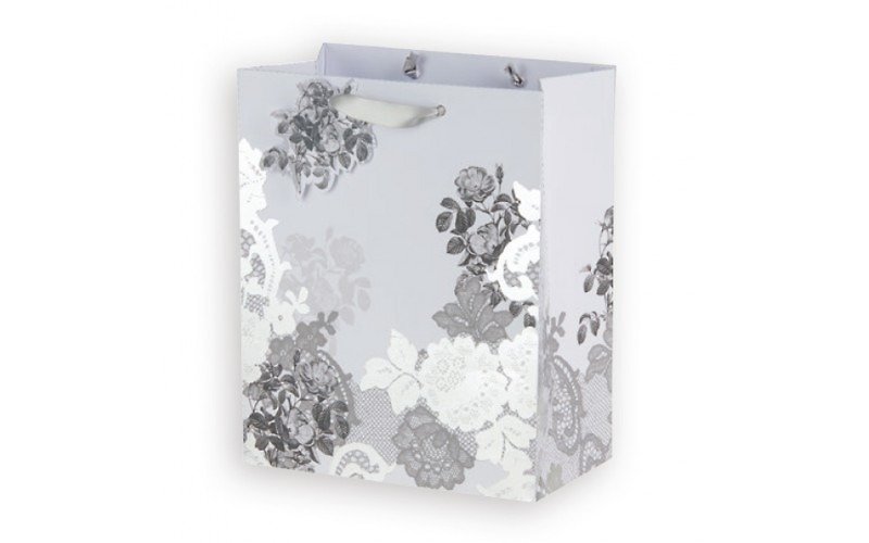 ◤銀色的玫瑰｜UK禮物袋 - 包裝材料 - 紙 灰色