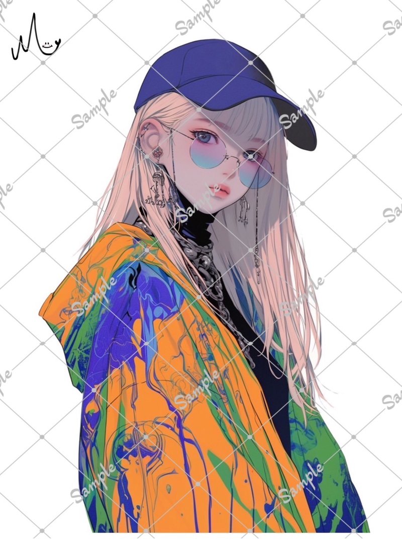 オリジナル人物ステッカー - 貼紙 - 紙 