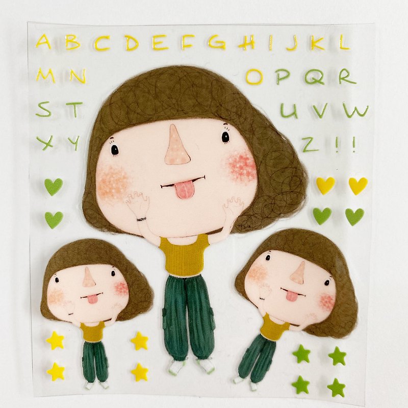 Let’s put stickers together/three-dimensional texture waterproof transfer stickers/Dolly Dolly 10.0/I’ll scare you - Stickers - Waterproof Material Transparent