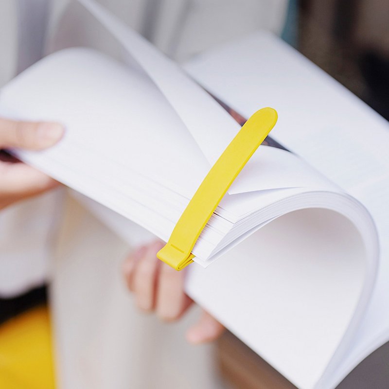 齊季一半書扣 紅黃藍磁力書簽 磁性書簽學生用創意簡約文藝小清新 - 書籤 - 人造皮革 黃色